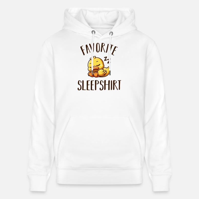 Canard endormi - Sweat à capuche bio CRUISER Stanley/Stella Unisexe - blanc