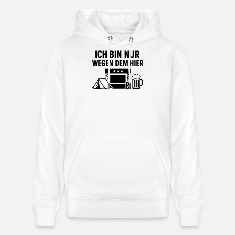 Je suis juste là - Sweat à capuche bio CRUISER Stanley/Stella Unisexe - blanc