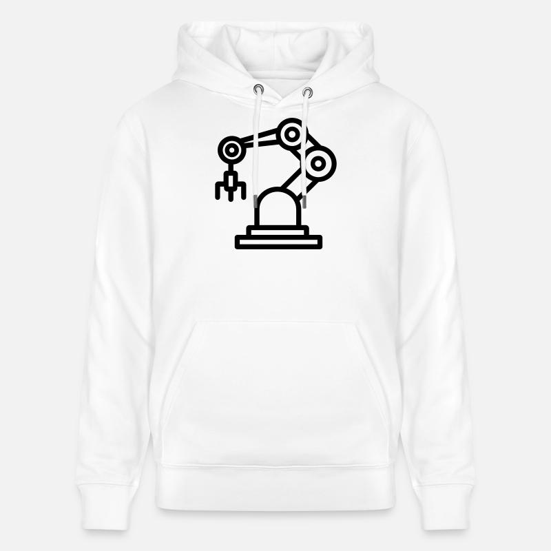 bras robotique - Sweat à capuche bio CRUISER Stanley/Stella Unisexe - blanc