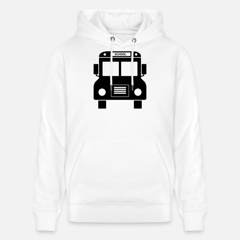 Devant du bus scolaire - Sweat à capuche bio CRUISER Stanley/Stella Unisexe - blanc