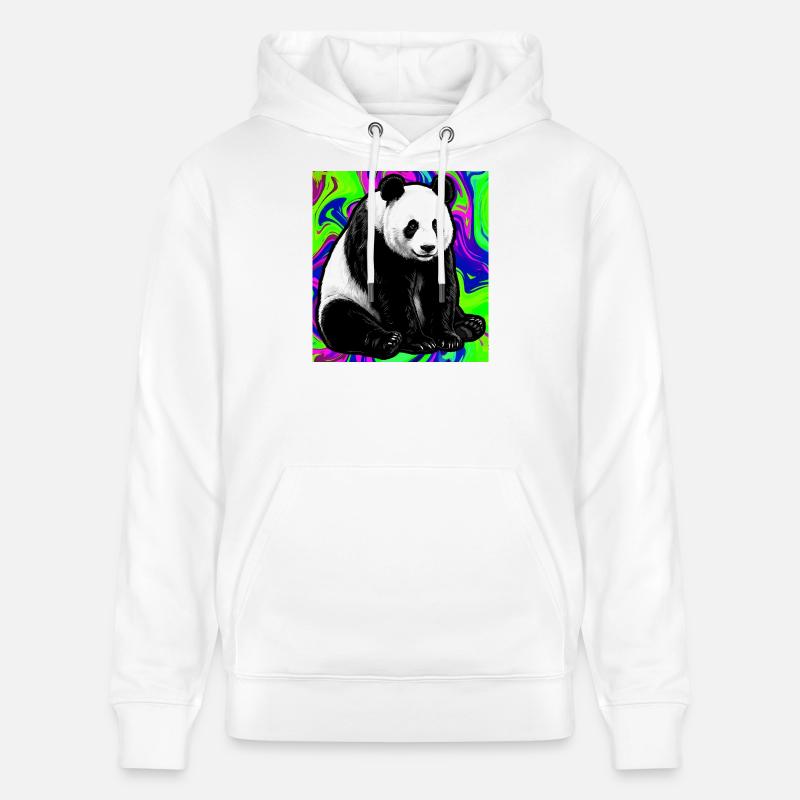 panda - Sweat à capuche bio CRUISER Stanley/Stella Unisexe - blanc