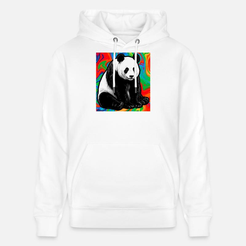 panda - Sweat à capuche bio CRUISER Stanley/Stella Unisexe - blanc