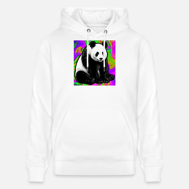 panda - Sweat à capuche bio CRUISER Stanley/Stella Unisexe - blanc