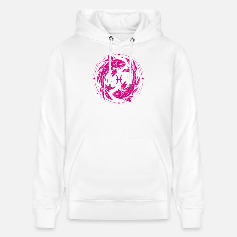 Symbole des Poissons – Doux & Moderne - Sweat à capuche bio CRUISER Stanley/Stella Unisexe - blanc