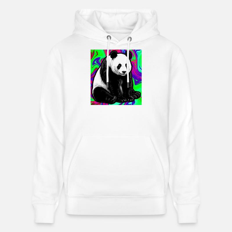 panda - Sweat à capuche bio CRUISER Stanley/Stella Unisexe - blanc