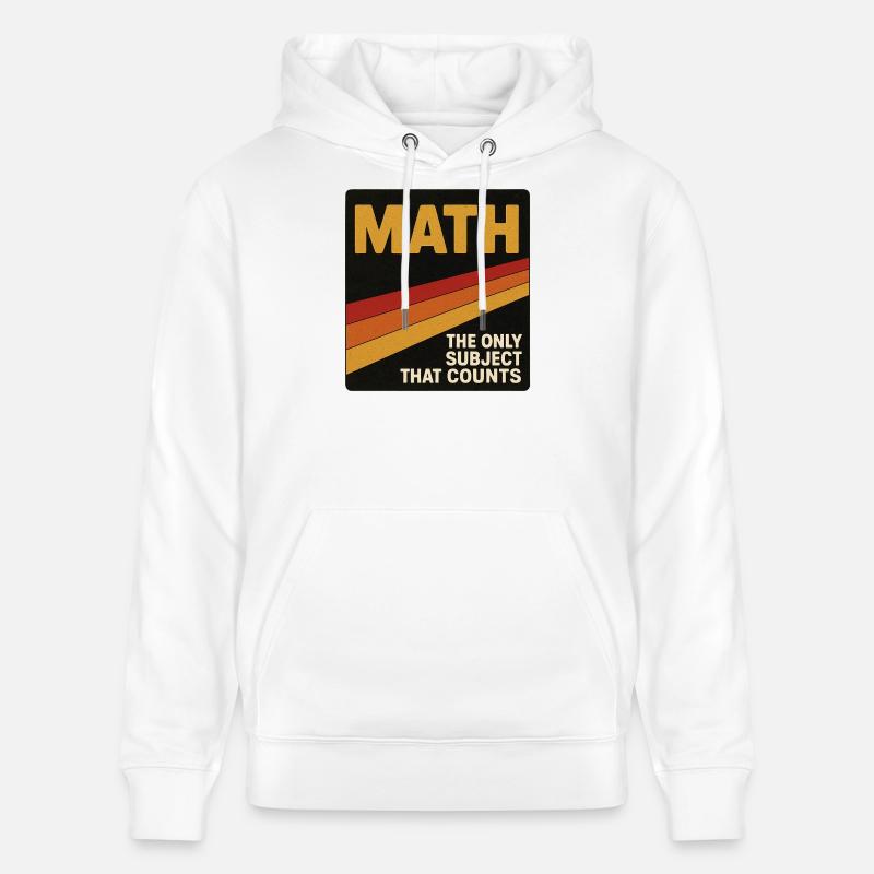 Retro Math Counts Poster - Stanley/Stella Unisex Bio-Hoodie CRUISER - Weiß