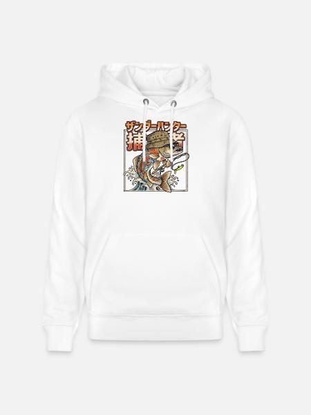 Zander Raubfischangler - Stanley/Stella Unisex Bio-Hoodie CRUISER - Weiß