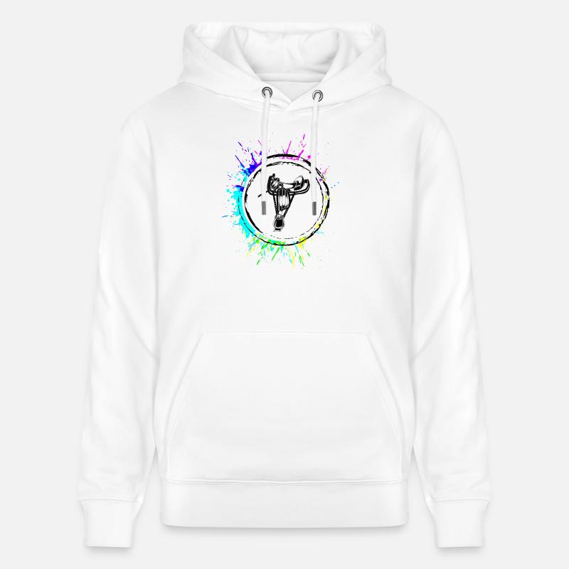 Icône de selle - Sweat à capuche bio CRUISER Stanley/Stella Unisexe - blanc
