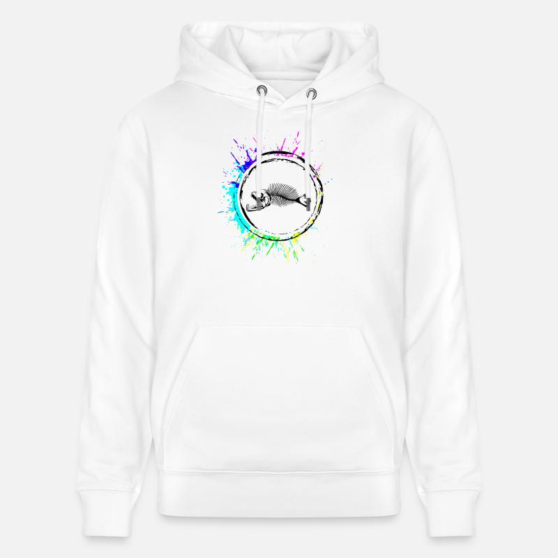 Piranha Bone Fish - Sweat à capuche bio CRUISER Stanley/Stella Unisexe - blanc