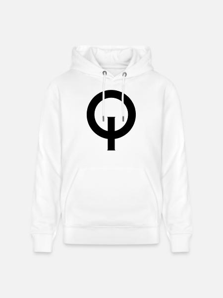 Optimist_Zeichen-svg - Stanley/Stella Unisex Bio-Hoodie CRUISER  - Weiß