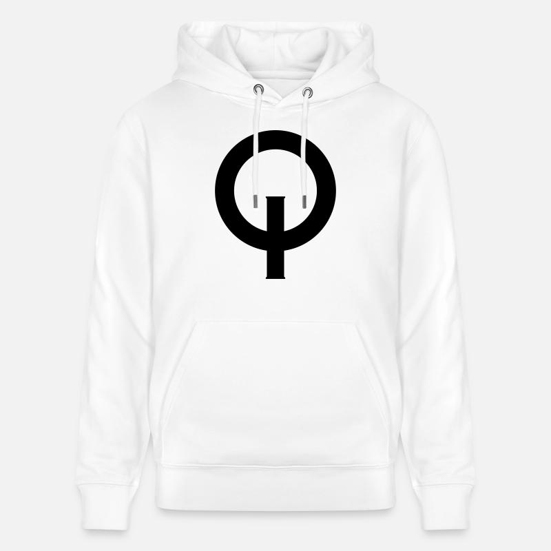 Optimist_Zeichen-svg - Sweat à capuche bio CRUISER Stanley/Stella Unisexe - blanc