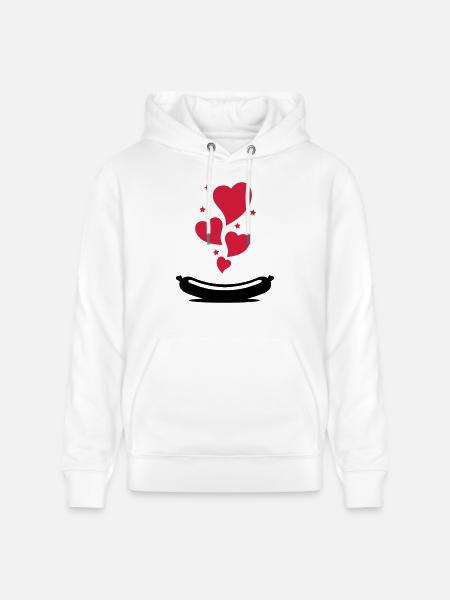 love_wurst_f2 - Stanley/Stella Unisex Bio-Hoodie CRUISER - Weiß