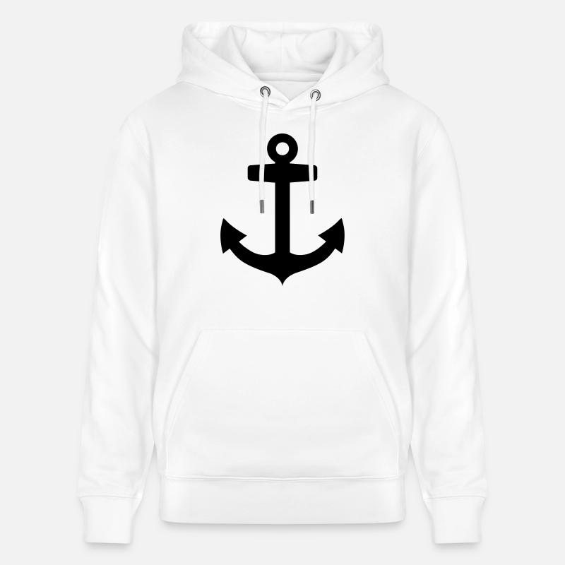 Ancre - Sweat à capuche bio CRUISER Stanley/Stella Unisexe - blanc