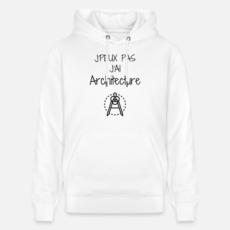 architecte / architecture / ingénieur / bâtiment - Sweat à capuche bio CRUISER Stanley/Stella Unisexe - blanc