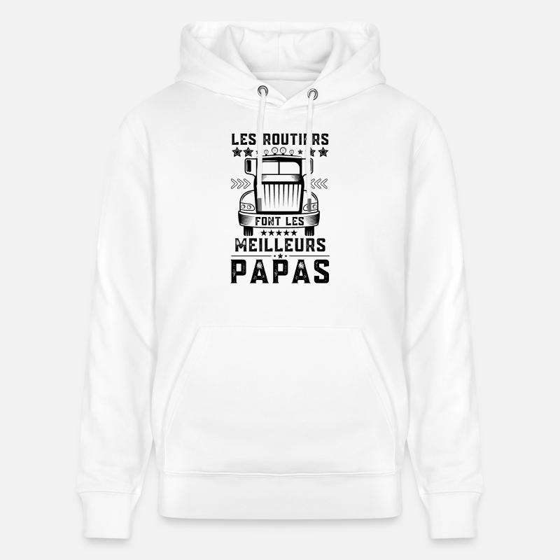Papa routier 1 - Sweat à capuche bio CRUISER Stanley/Stella Unisexe - blanc