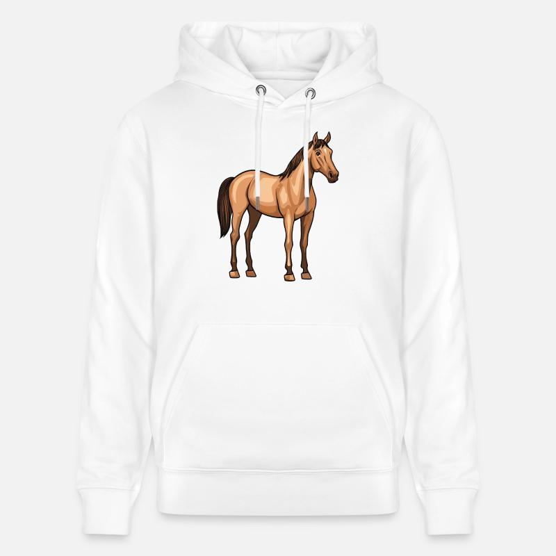 Cheval - Sweat à capuche bio CRUISER Stanley/Stella Unisexe - blanc