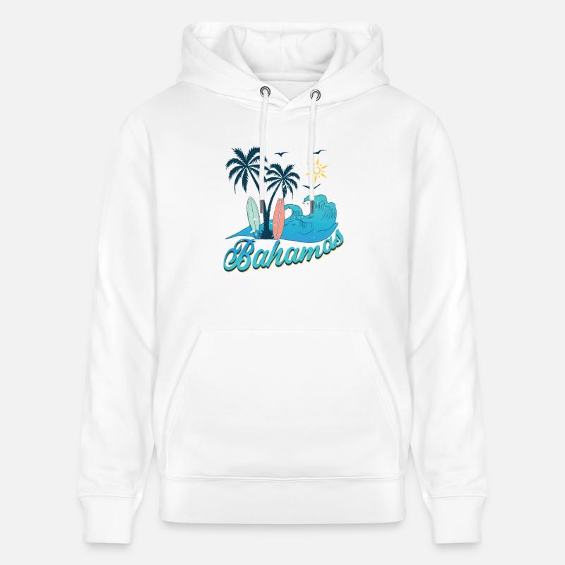 Bahamas vacances plage soleil - Sweat à capuche bio CRUISER Stanley/Stella Unisexe - blanc