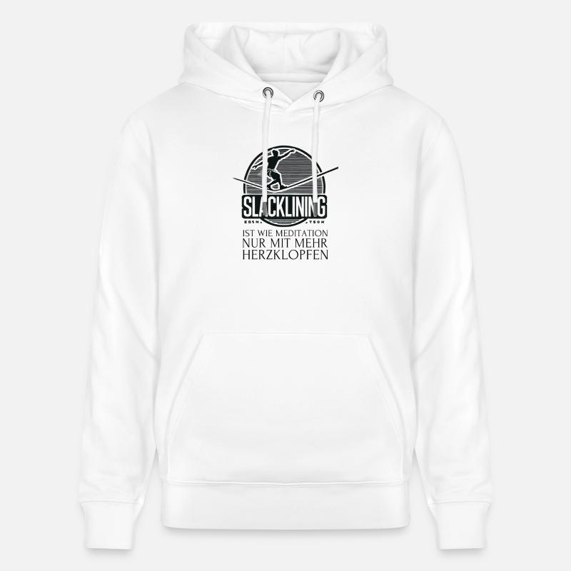 Slackline Slacklife Slacklining - Balance-Profi - Sweat à capuche bio CRUISER Stanley/Stella Unisexe - blanc