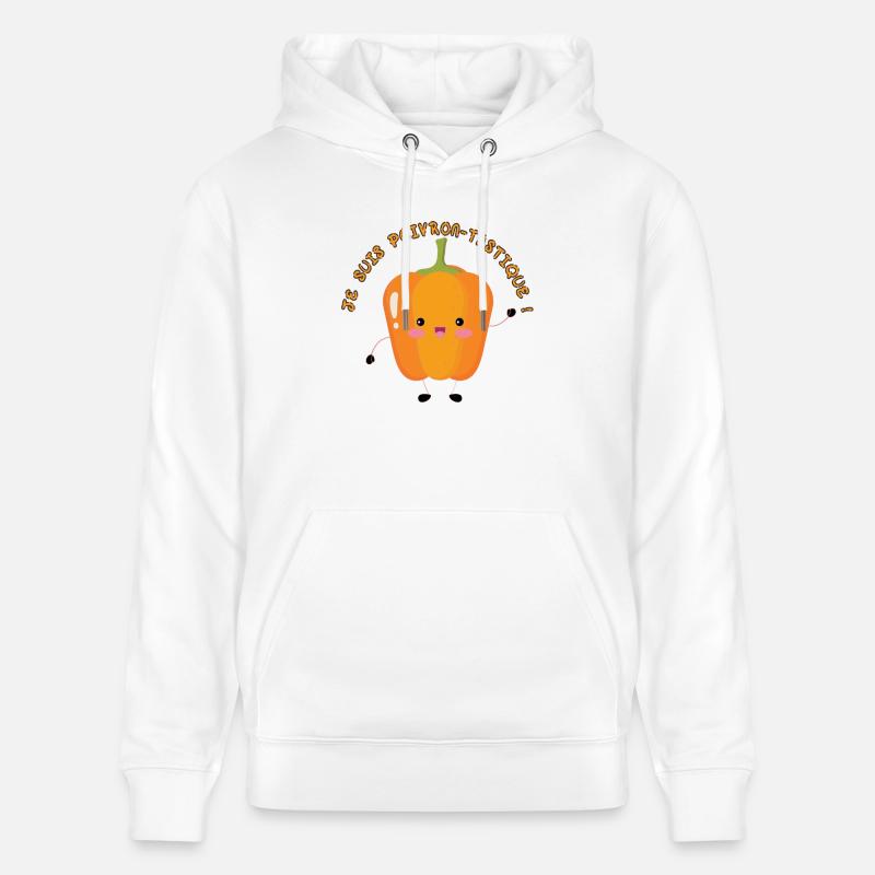 Ich bin ein tastischer Pfeffer - Stanley/Stella Unisex Bio-Hoodie CRUISER  - Weiß