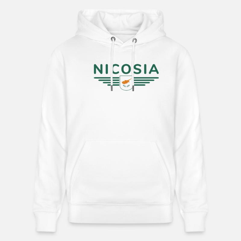 Nicosia Design – Capitale de Chypre - Sweat à capuche bio CRUISER Stanley/Stella Unisexe - blanc