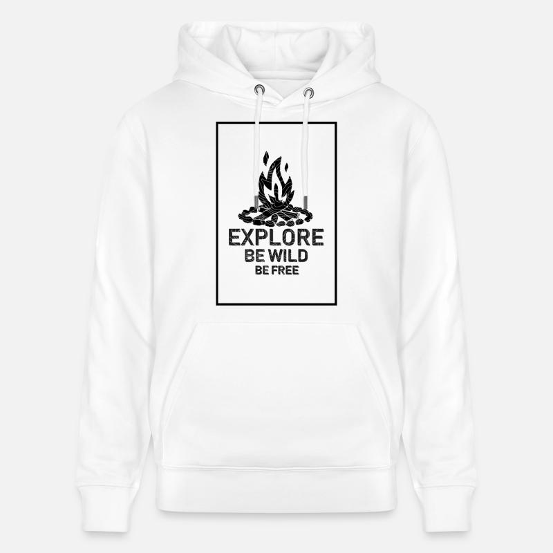 B Wild B Gratuit - Sweat à capuche bio CRUISER Stanley/Stella Unisexe - blanc