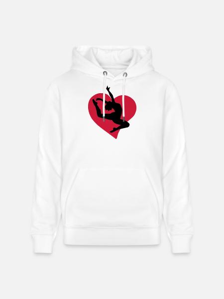 Dance heart - Stanley/Stella CRUISER Unisex Organic Hoodie - white