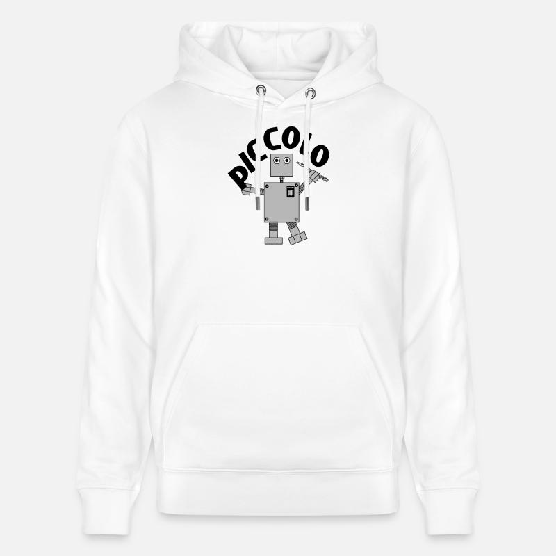 Piccolo Robot Text - Sweat à capuche bio CRUISER Stanley/Stella Unisexe - blanc