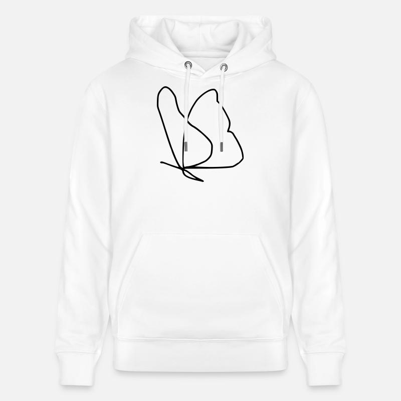 Papillon - Sweat à capuche bio CRUISER Stanley/Stella Unisexe - blanc