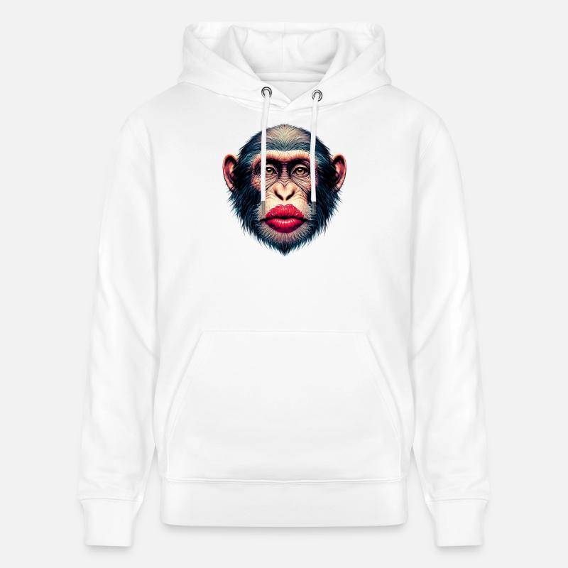 Baiser de singe - Sweat à capuche bio CRUISER Stanley/Stella Unisexe - blanc