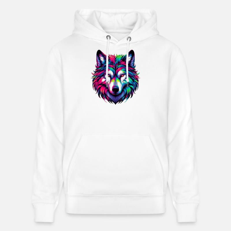 Loup - Sweat à capuche bio CRUISER Stanley/Stella Unisexe - blanc