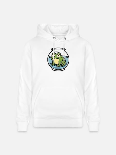 Frog in a Bowl - Stanley/Stella CRUISER Unisex Organic Hoodie - white