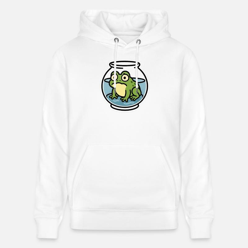 Frog in a Bowl - Stanley/Stella CRUISER Unisex Organic Hoodie - white