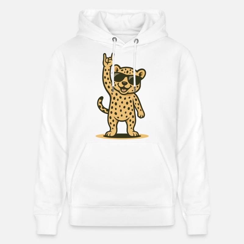 Rocker Star Bébé Guépard - Sweat à capuche bio CRUISER Stanley/Stella Unisexe - blanc