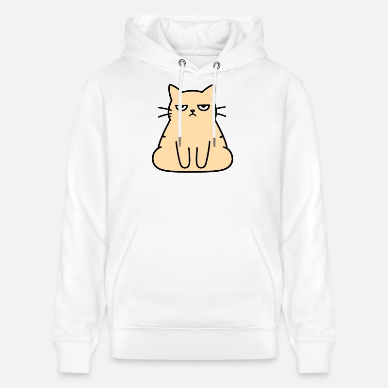 Chat du Salon Grognon - Sweat à capuche bio CRUISER Stanley/Stella Unisexe - blanc
