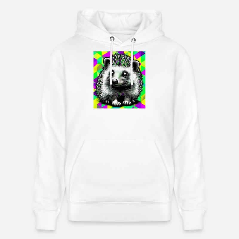 hérisson - Sweat à capuche bio CRUISER Stanley/Stella Unisexe - blanc