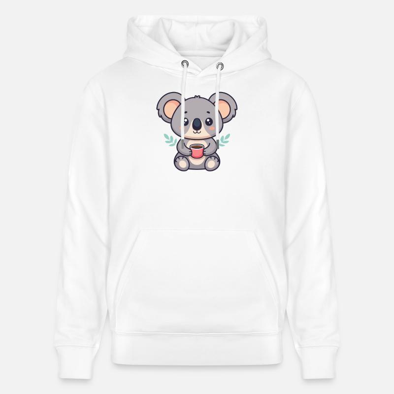 Koala Café Doux - Sweat à capuche bio CRUISER Stanley/Stella Unisexe - blanc