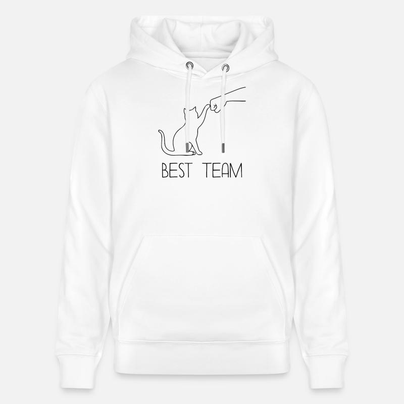 Équipe Chat Poing - Sweat à capuche bio CRUISER Stanley/Stella Unisexe - blanc
