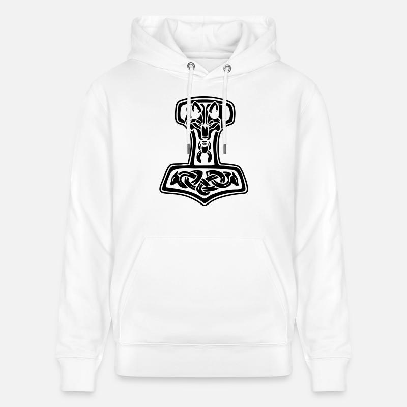 Wolfshammer / Thorshammer - Stanley/Stella Unisex Bio-Hoodie CRUISER - Weiß