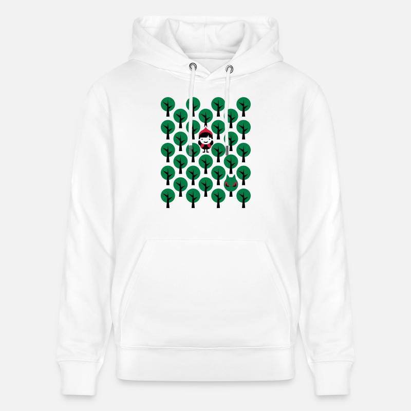 Fairytale - Märchen - Rotkäppchen - Wolf - Grafik - Stanley/Stella Unisex Bio-Hoodie CRUISER  - Weiß