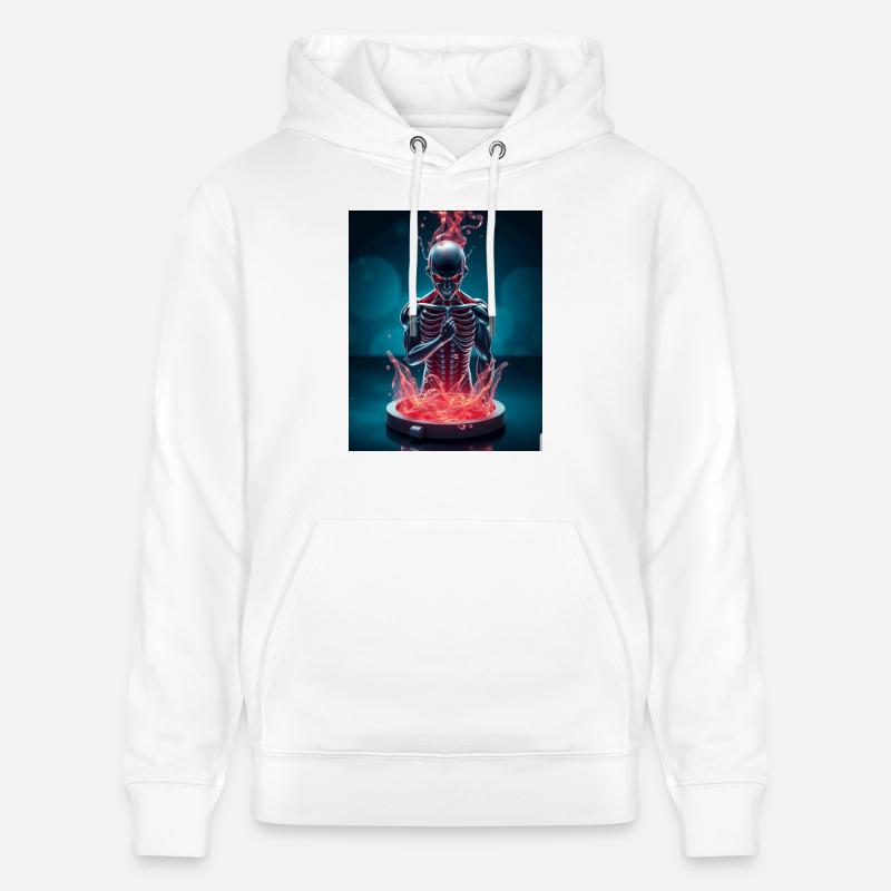 Diable - Sweat à capuche bio CRUISER Stanley/Stella Unisexe - blanc