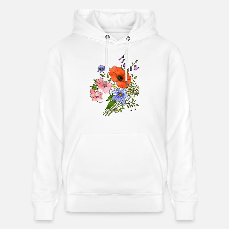 Fleur - Sweat à capuche bio CRUISER Stanley/Stella Unisexe - blanc