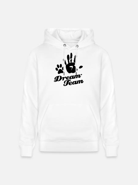 Dream-Team Dog Owner - Stanley/Stella CRUISER Unisex Organic Hoodie - white