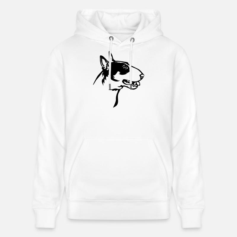 Tête de Bull Terrier - Sweat à capuche bio CRUISER Stanley/Stella Unisexe - blanc
