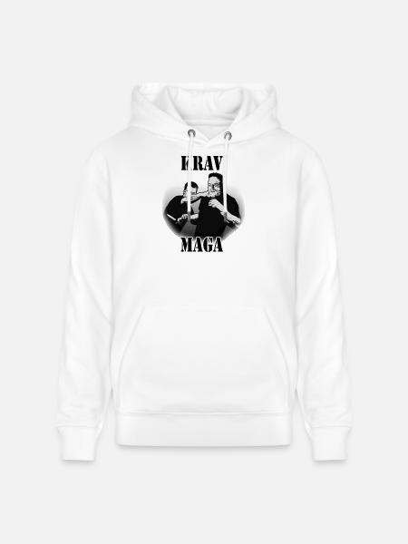 Krav Maga knife defense - Stanley/Stella CRUISER Unisex Organic Hoodie - white