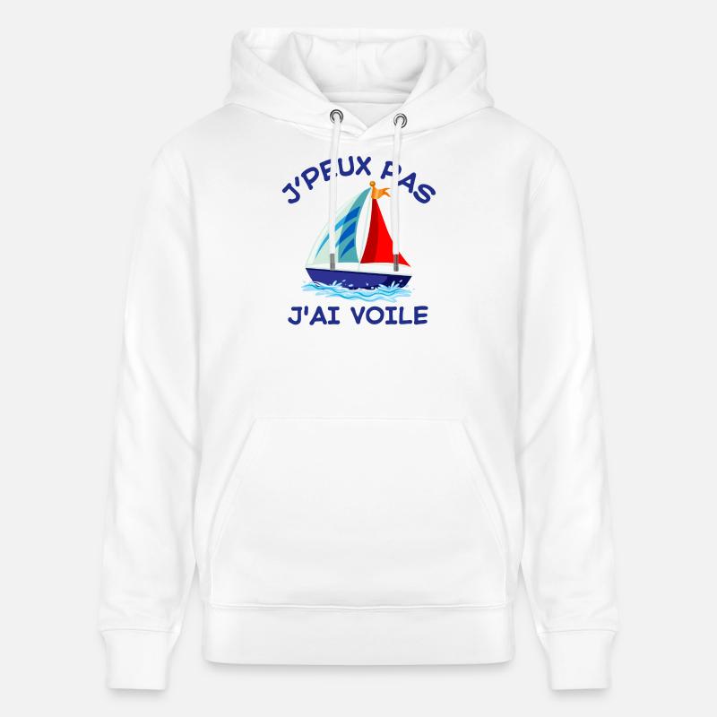 voile, voilier, bateau à voile - Sweat à capuche bio CRUISER Stanley/Stella Unisexe - blanc