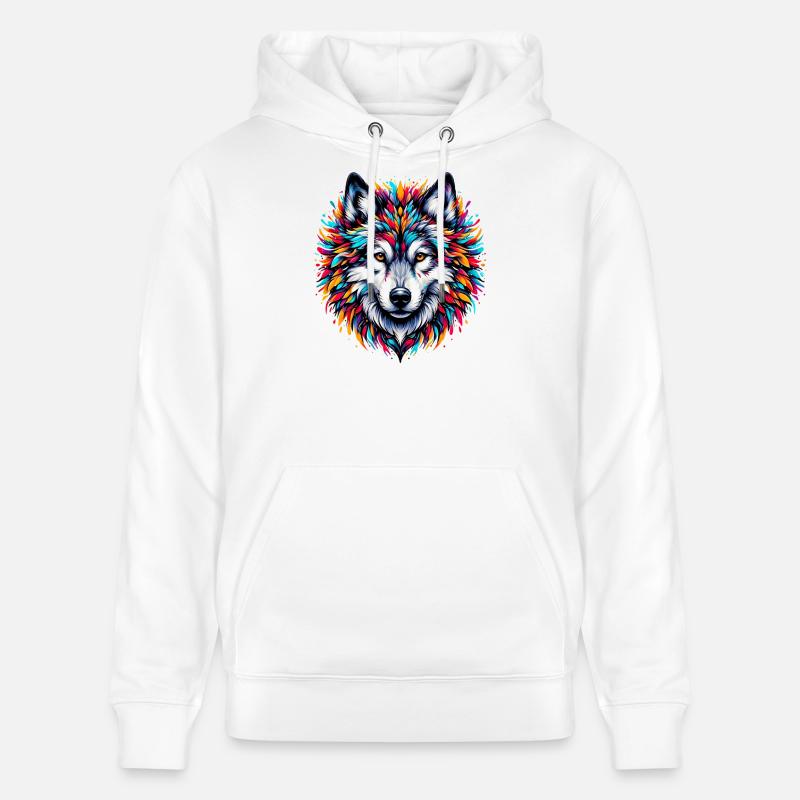 Loup - Sweat à capuche bio CRUISER Stanley/Stella Unisexe - blanc