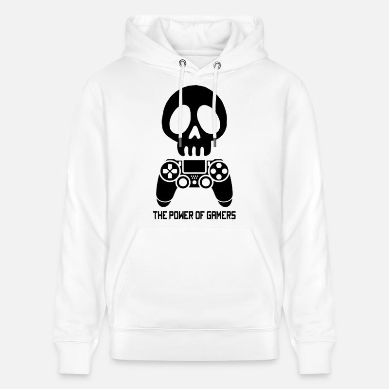 Le pouvoir du jeu vidéo (noir) - Sweat à capuche bio CRUISER Stanley/Stella Unisexe - blanc