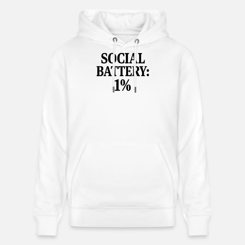 Batterie sociale - Sweat à capuche bio CRUISER Stanley/Stella Unisexe - blanc