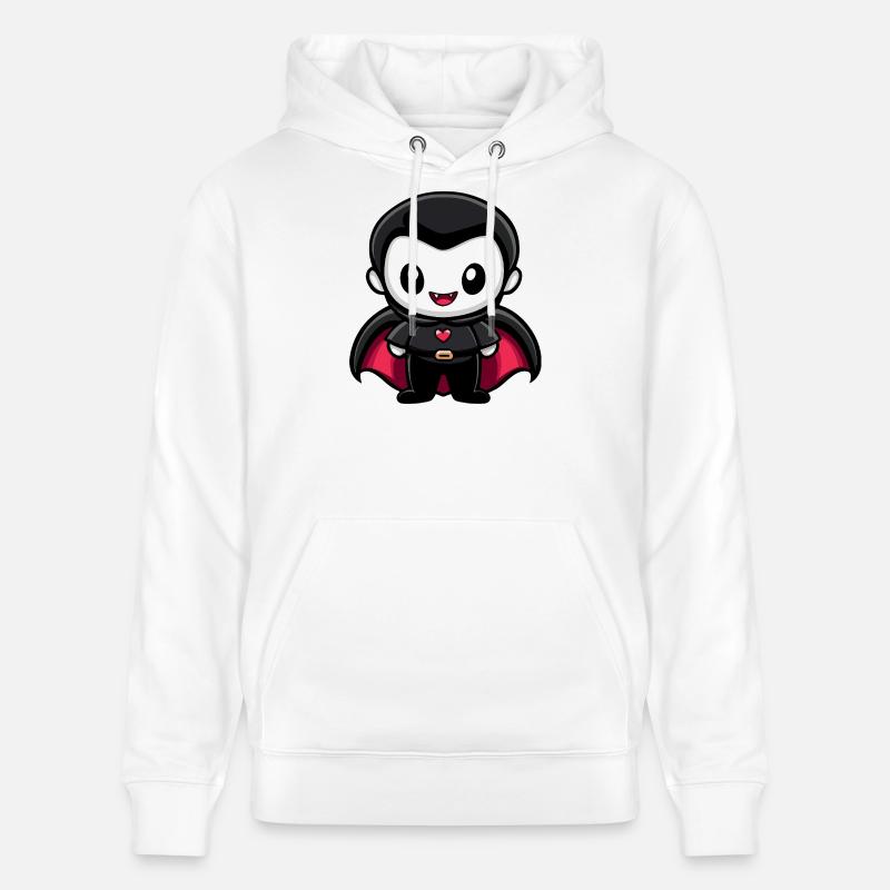 Vampire Halloween Bande dessinée mignonne - Sweat à capuche bio CRUISER Stanley/Stella Unisexe - blanc