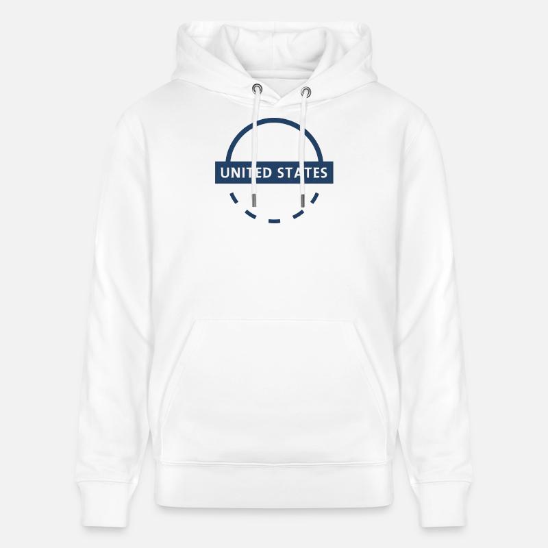 Emblème de l’arc des États-Unis - Sweat à capuche bio CRUISER Stanley/Stella Unisexe - blanc